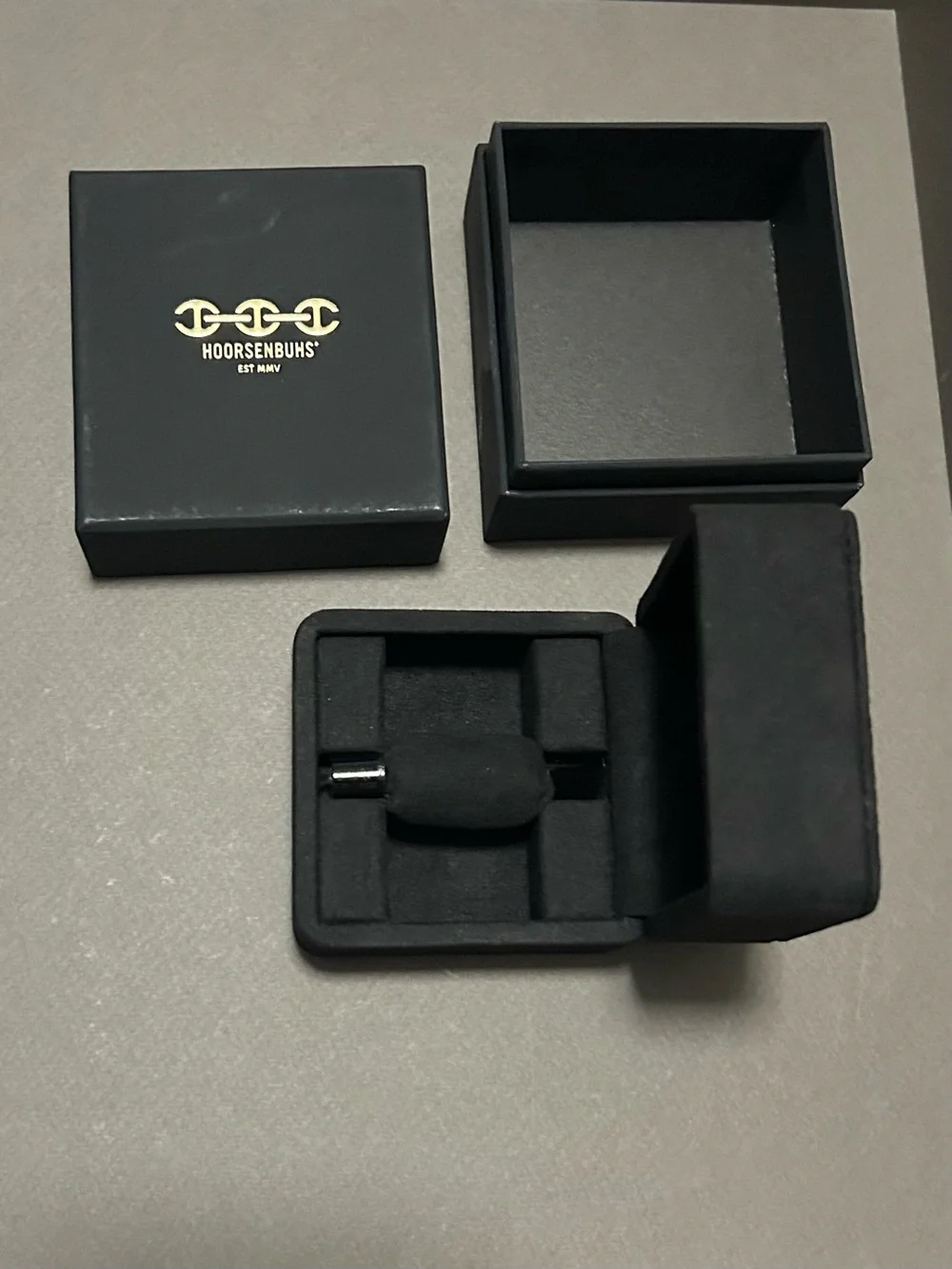 Hoorsenbuhs Black Ring Box - Luxury Jewelry Presentation